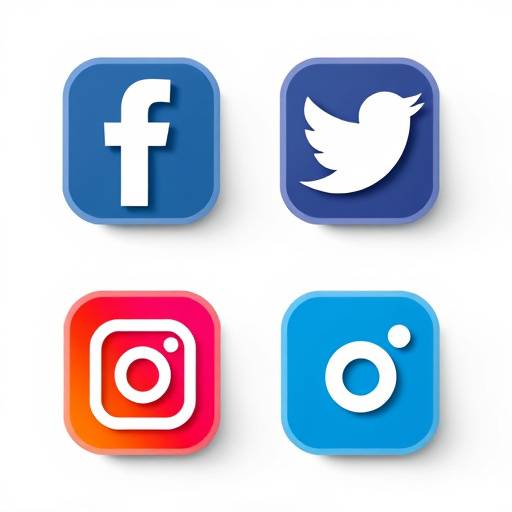 Iconos de varias redes sociales: Facebook, Twitter, LinkedIn e Instagram